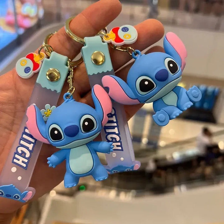 Stitch & Angel Charm – Cute Silicone Keychain